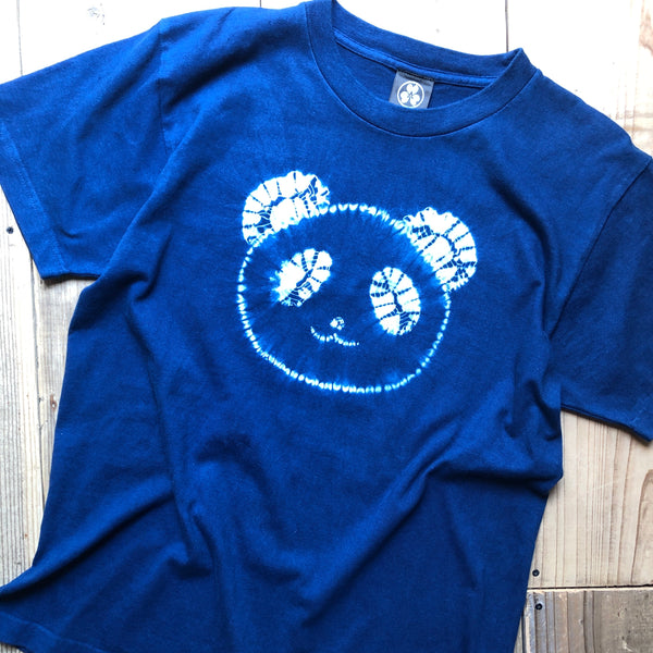 藍染めＴシャツ　【ぱんだ】