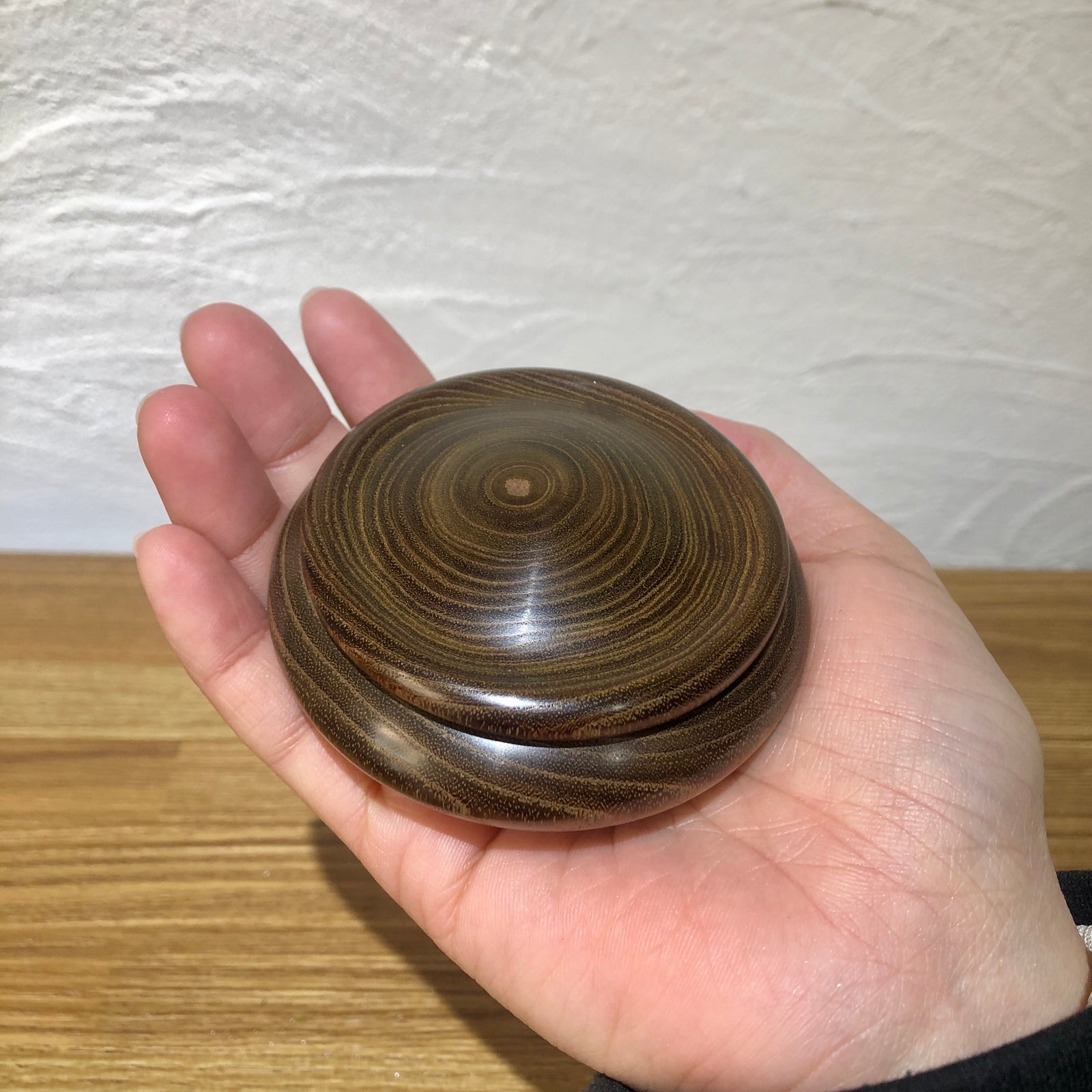 欅拭漆合子 香合 小物入れ　木工芸　伝統工芸 欅拭漆合子 香合 小物入れ 木工芸 伝統工芸