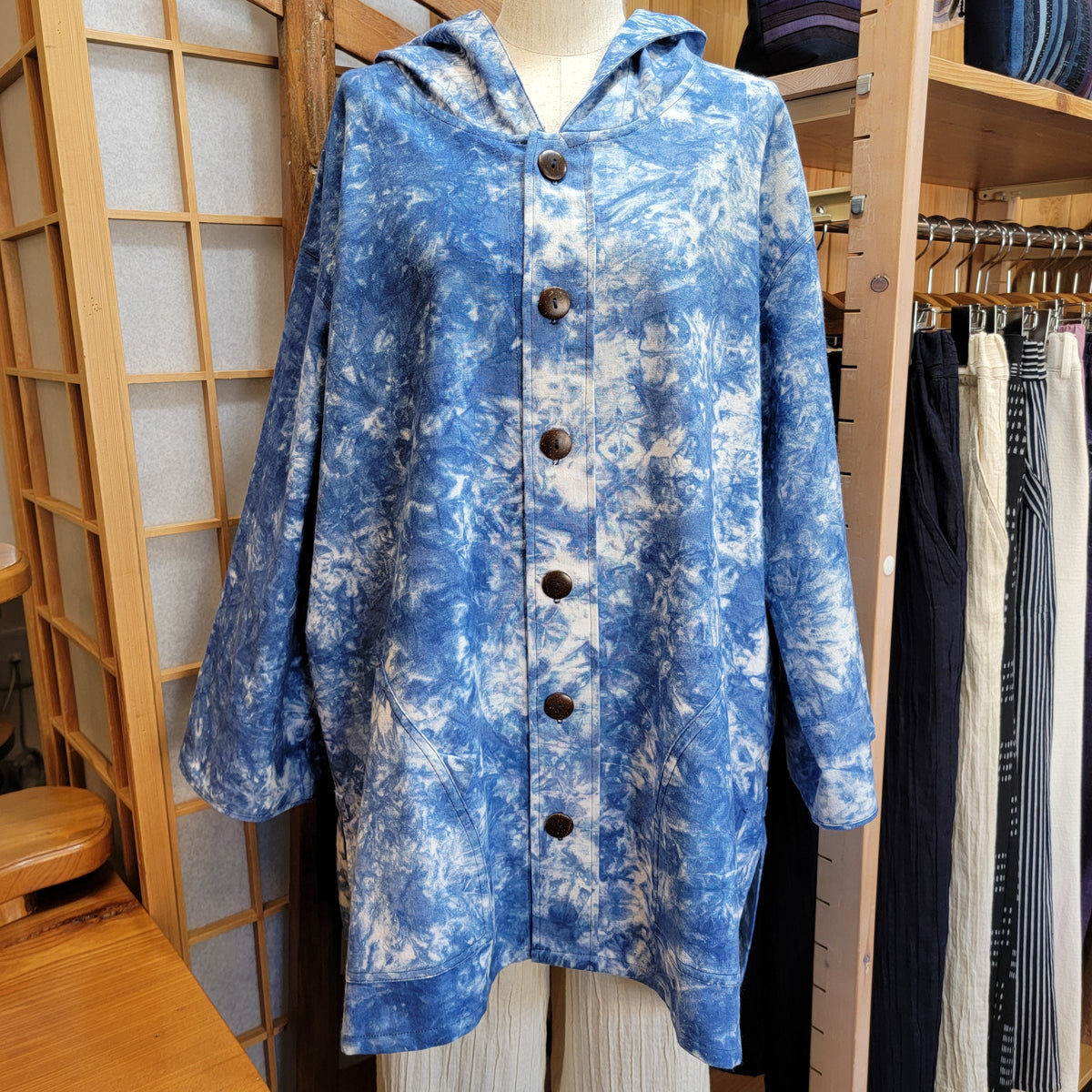 藍樹館　藍染ジャケットジャケット 濃紺藍染めカバーオールジャケット 12.0オンス 男女兼用 | 和
