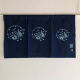 藍染め暖簾　50cm  3巾